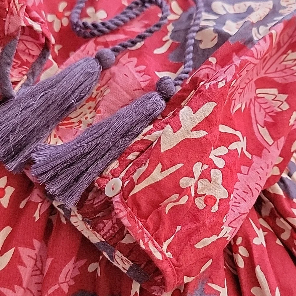NATURAL LIFE Auguste Floral Dress XS X Small Pink Bohemian Hippie - Picture 7 of 9